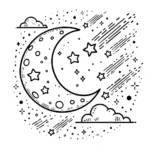coloriage Lune pour bebe a imprimer