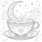 coloriage Lune pour enfant de 8 ans