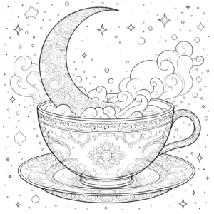 coloriage Lune pour enfant de 8 ans