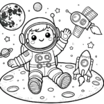 imprimer coloriage Lune