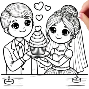 coloriage Mariage à imprimer pdf gratuit