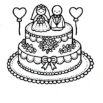 coloriage Mariage pour enfant de 4 ans