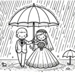 coloriage Mariage pour enfant de à imprimer