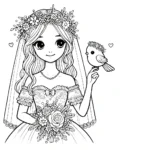 coloriage Mariage pour enfants a imprimer gratuit