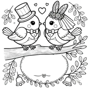 coloriage Mariage à imprimer pour enfants