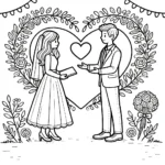 coloriage Mariage pour enfants à télécharger