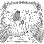 coloriage Mariage gratuit pour enfants