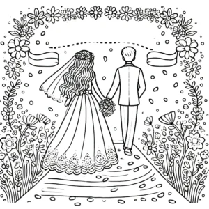 coloriage Mariage gratuit pour enfants