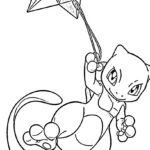 coloriage Mewtwo a colorier en ligne gratuitement
