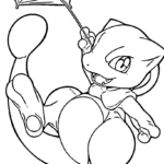 coloriage Mewtwo à imprimer pdf gratuit