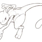 coloriage Mewtwo à imprimer a4