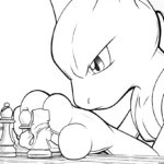 coloriage Mewtwo pour enfant gratuit