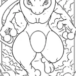 coloriage Mewtwo pour enfants a imprimer