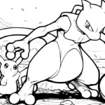 coloriage Mewtwo à imprimer pdf gratuit