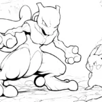 coloriage Mewtwo a imprimer gratuitement