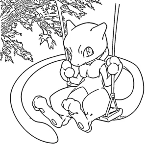 coloriage Mewtwo gratuit pour enfants