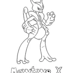 coloriage Mewtwo à imprimer pour enfant de 12 ans