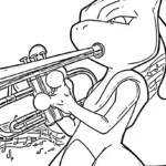 coloriage Mewtwo pour enfant de 4 ans