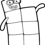 coloriage Numberblocks pour enfant de 6 ans