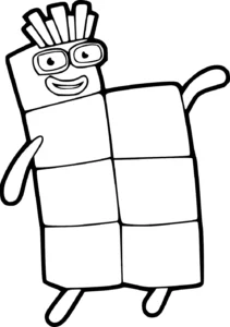 coloriage Numberblocks pour enfant de 6 ans