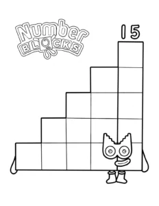 imprimer coloriage Numberblocks pour enfant