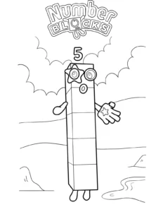 coloriage Numberblocks gratuit à imprimer