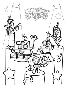 coloriage Numberblocks pour enfant