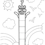 coloriage Numberblocks et decoupage a imprimer gratuit