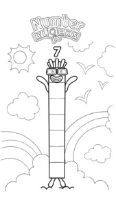coloriage Numberblocks et decoupage a imprimer gratuit