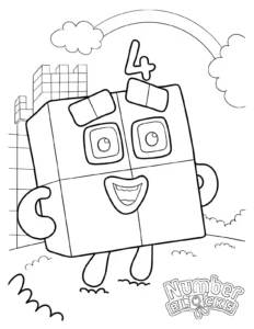 imprimer coloriage Numberblocks pour enfant