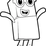 coloriage Numberblocks pour enfant de 3 ans
