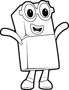 coloriage Numberblocks pour enfant de 3 ans