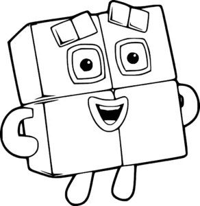 coloriage Numberblocks à imprimer pour enfant de 4 ans
