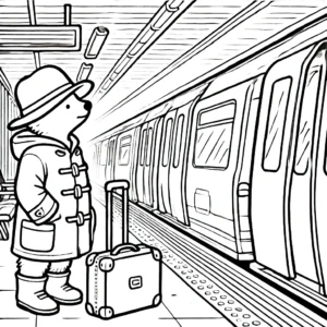 coloriage Paddington à imprimer pour enfant de 9 ans