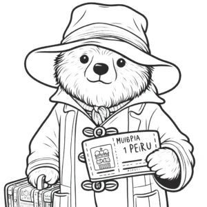 coloriage Paddington pour enfant