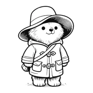 coloriage Paddington à imprimer pour enfant de 12 ans
