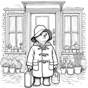 coloriage Paddington à imprimer a4