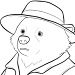 coloriage Paddington à imprimer pour enfant de 12 ans