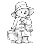 coloriage Paddington à imprimer pour enfant de 9 ans