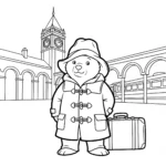 coloriage Paddington à la gare de Paddington a telecharger