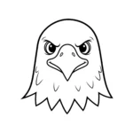 coloriage Portrait de Pygargue à imprimer pour enfant de 3 ans