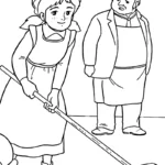 coloriage Princesse Sarah et decoupage a imprimer gratuit
