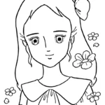 coloriage Princesse Sarah pour bebe a imprimer