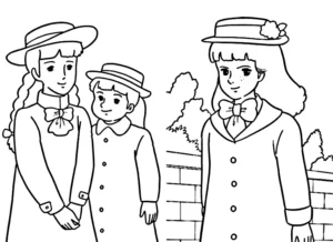 coloriage Princesse Sarah à imprimer pour enfant de 8 ans