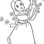 coloriage Princesse Sarah pour enfant de 4 ans