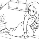coloriage Princesse Sarah pour enfant à imprimer