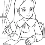 coloriage Princesse Sarah gratuit a imprimer