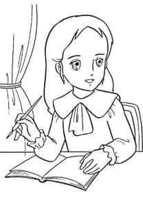 coloriage Princesse Sarah gratuit a imprimer