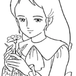 coloriage Princesse Sarah pour enfant de 2 ans