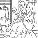 coloriage Princesse Sarah pour bebe a imprimer